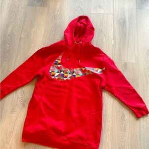 Nike Red Hoodie with Logo